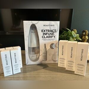 BeautyBio GloFacial Hydro-Infusion Pore Cleansing LED Light Tool and SerumBundle